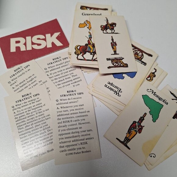 Castle Risk 1990 Board Game Replacement Pieces Dice Instruction Card Spy General - Picture 3 of 8